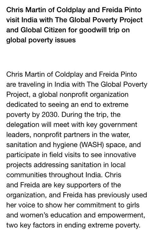Coldplay charity